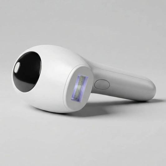 GlowPro IPL+ handset featuring clinical-grade quartz lamp for safe, at-home permanent hair removal in Pakistan